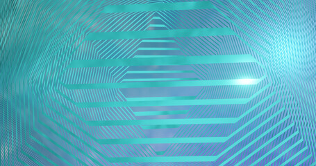 Render with blue striped surface