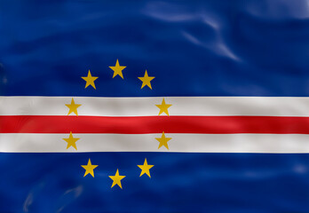 National flag of Cape Verde. Background  with flag  of Cape Verde