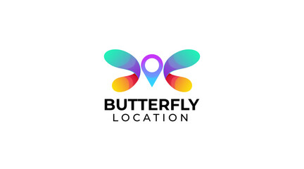 Colorful Butterfly Logo vector design template
