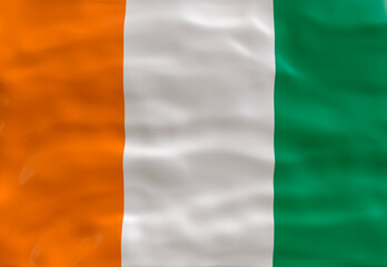National flag of Côte d'Ivoire.. Background  with flag of Côte d'Ivoire