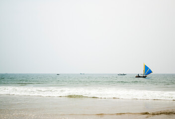 Sailing boat on the sea
