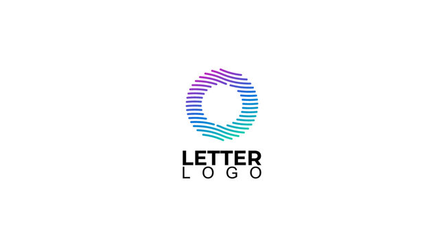 Letter O Logo Design colourful Paint Logo Leters Icon with Elegant Circle Vector Design
