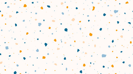 Terrazzo seamless pattern. Repeating floor texture. Beige mosaic background. Trendy surface and textile design. Vector