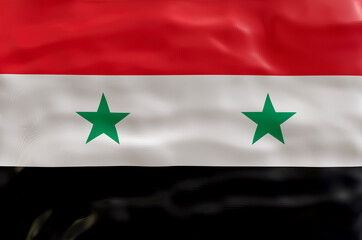 National flag of Syria.  Background  with flag of Syria