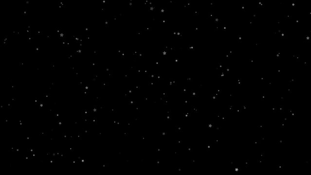 Looped flickering star shapes on clean black animation background.