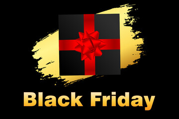 banner Illustration of black friday discount, super sale, Design element for sale banners, posters, cards. Promotional marketing discount event.
