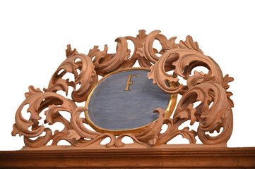 Detail of the carving of the Baroque library