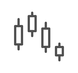 Graph icon outline and linear vector.
