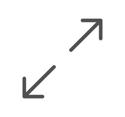 Arrow icon outline and linear vector.
