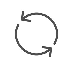 Arrow icon outline and linear vector.
