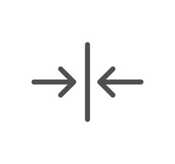 Arrow icon outline and linear vector.
