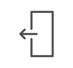 Arrow icon outline and linear vector.
