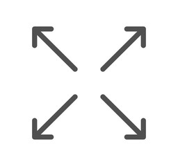 Arrow icon outline and linear vector.
