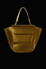 Original women's bag in gold color with gold fittings