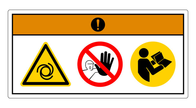 Warning Equipment Starts Automatically Symbol Sign On White Background