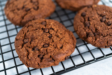 Double chocolate chip cookies