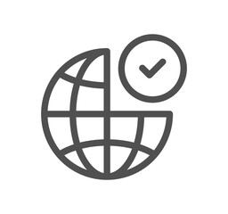 Confirm icon outline and linear vector.
