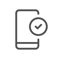 Confirm icon outline and linear vector.
