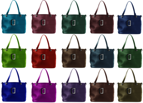 seamless pattern women's bags with white background