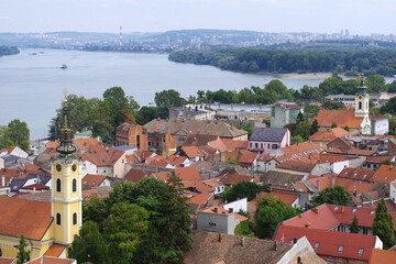 Obraz premium Panorama de Zemun devant le Danube