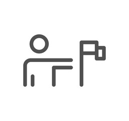 Business people icon outline and linear vector.
