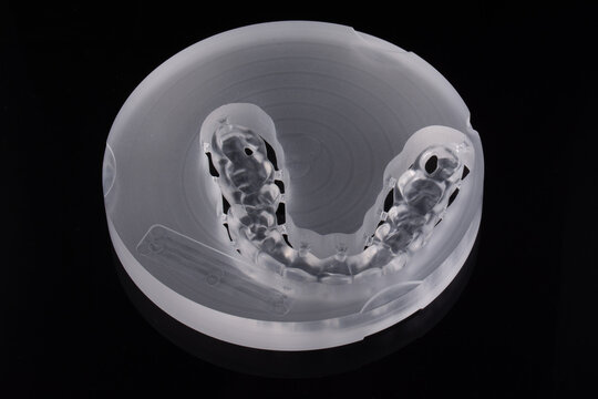 Bite splint in pmma blank