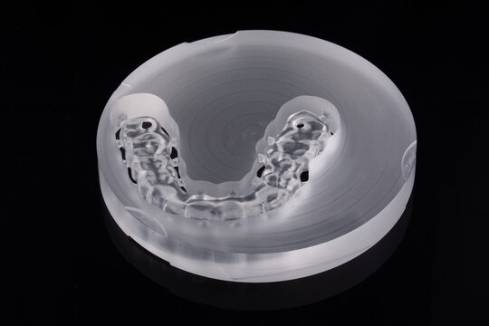 Bite splint in pmma blank