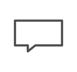 Message icon outline and linear vector.
