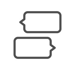 Message icon outline and linear vector.
