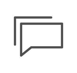Message icon outline and linear vector.

