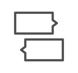 Fototapeta premium Message icon outline and linear vector. 