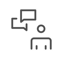 Business people icon outline and linear vector.
