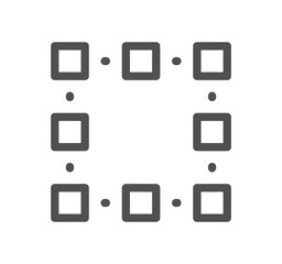 Cryptocurrency icon outline and linear vector.
