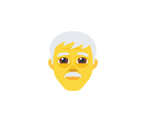 Old man Vector Isolated Character. Old man Icon