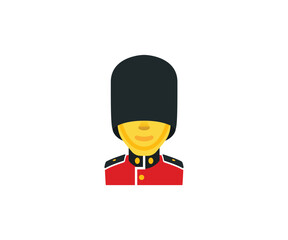 British Guard Vector Isolated Character. British Guard Icon