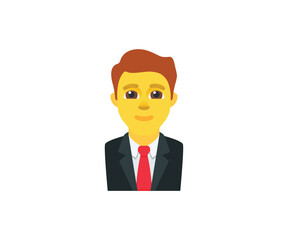 Man with Suit Vector Isolated Character. Businessman Icon