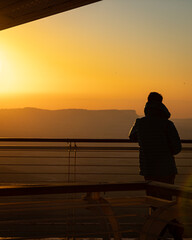 Sun over the horizon