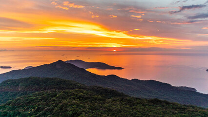 Sun over the horizon