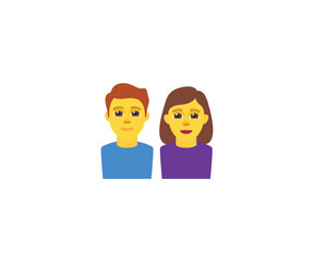 Couple Vector Isolated Character. Couple Icon