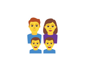 Family Vector Isolated Character. Family Icon