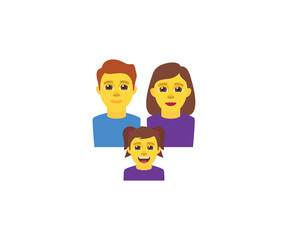 Family Vector Isolated Character. Family Icon