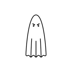 Ghost isolated. spook Vector illustration halloween