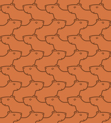Capybara Pattern seamless. guinea pig Background. Baby fabric texture
