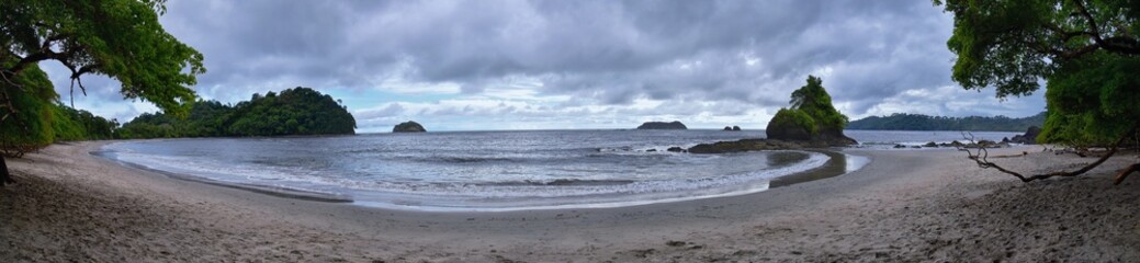 Beach views at tropical Manuel Antonio National Park, Costa Rica. Central America.