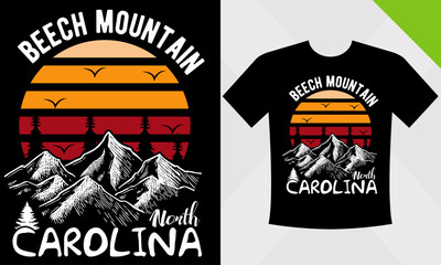 Mountain t-shirt design template eps file for mountain vector