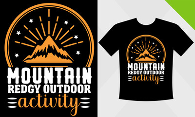 Mountain t-shirt design template eps file for mountain vector