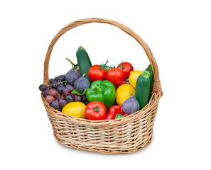 Basket of fruits and vegetables