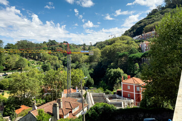 Panoramic view from the national palace in Sintra