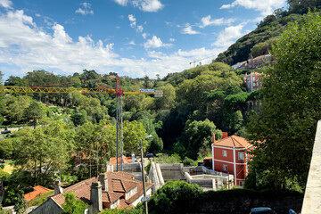 Panoramic view from the national palace in Sintra