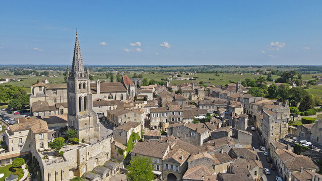 Blick &uuml;ber die D&auml;cher von Saint-Emilion, Bordeaux